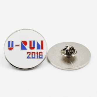 Cheap Promotional Silver Plated Pin Badges