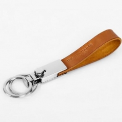 Push Button Cow Leather Key Ring Holders