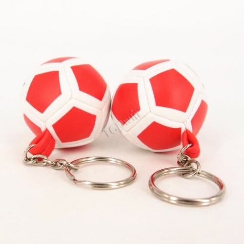 Porte-clés de football en plastique imprimés par logo personnalisé